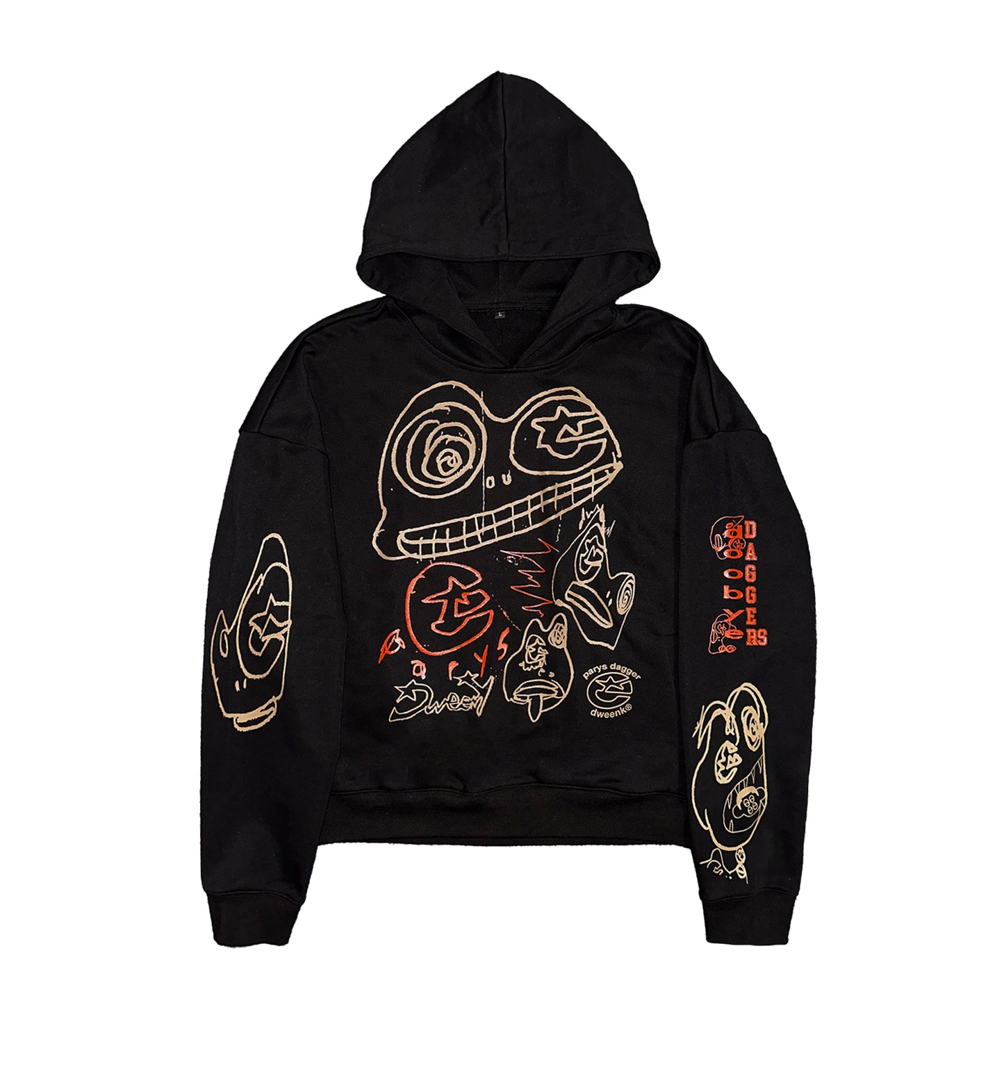 parys dagger hoody "bed/rlack"