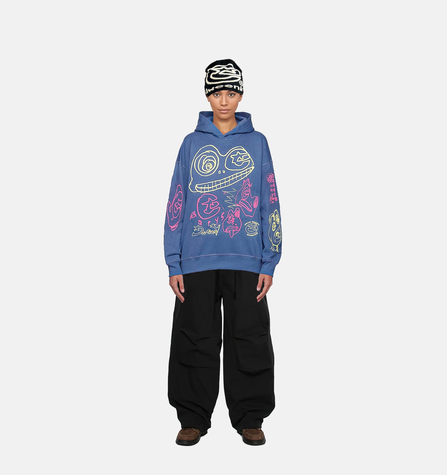 parys dokyo hoody "plue/bink"