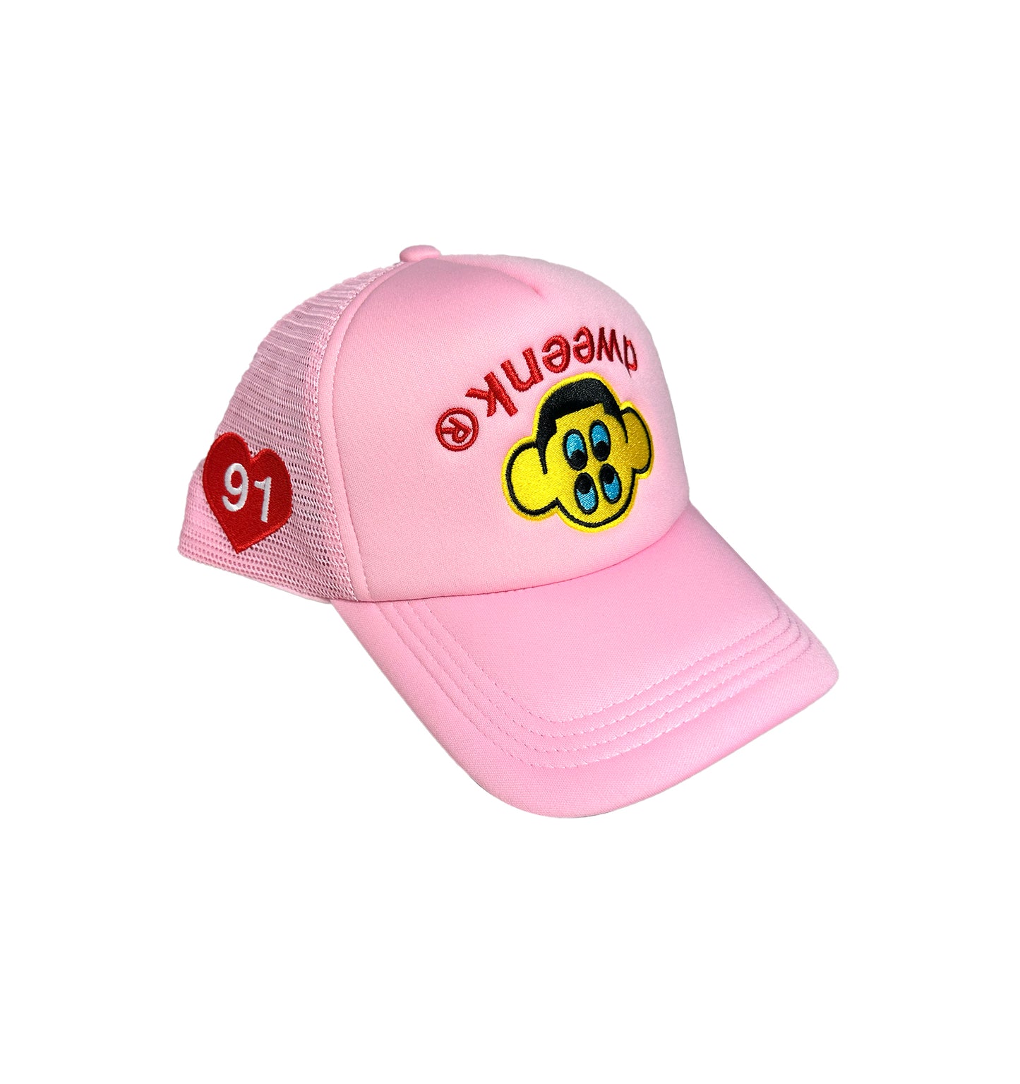 "kidmade pink" dweenk original trucker hat