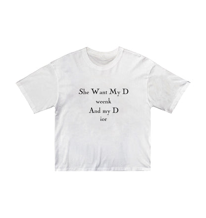 she want my d weenk tee "d ior" white