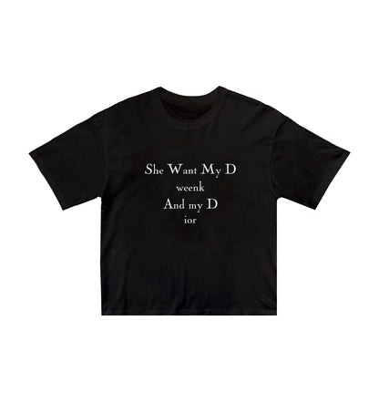 she want my d weenk tee "d ior" black