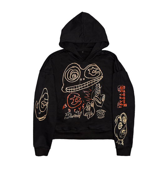 parys dagger hoody "bed/rlack"