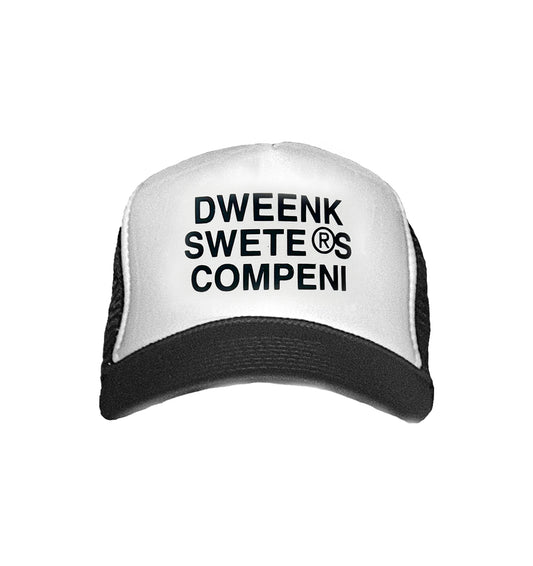 dweenk trucker hat "sweters compeni"